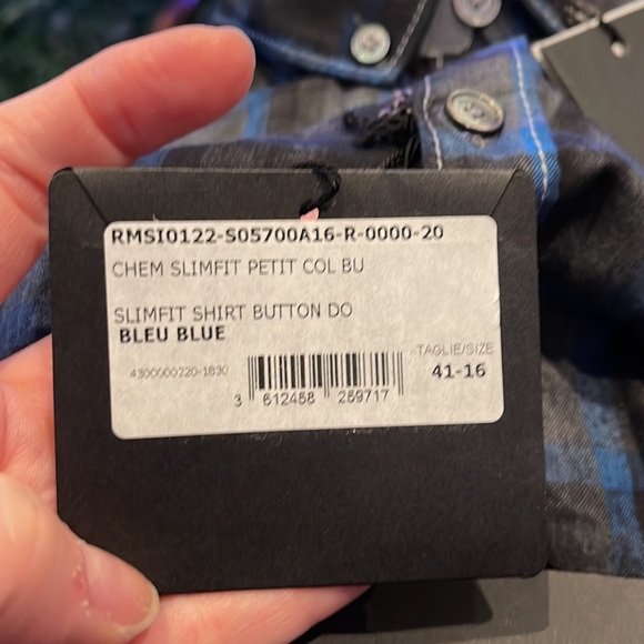 NWT Lanvin spray paint effect checked shirt - Picture 9 of 16